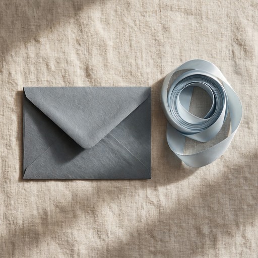 Decorative folded paper and ribbon