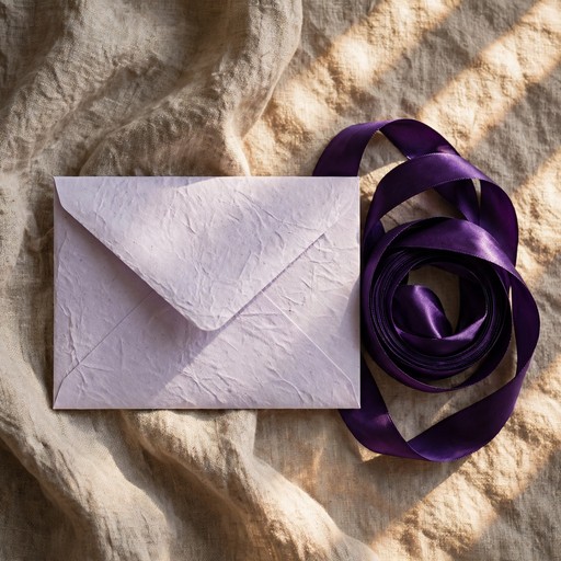 Decorative folded paper and ribbon