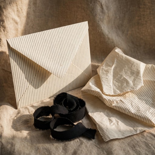 Decorative folded paper and ribbon